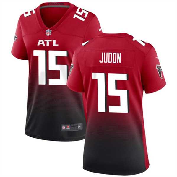 Women%27s Atlanta Falcons #15 Matthew Judon Red Black Stitched Jersey Dzhi